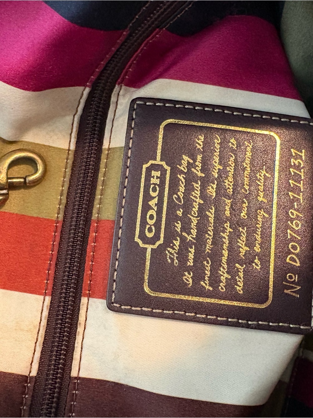 Coach Whiskey 65th Anniversary Tote with Front Pockets - Picture 15 of 16